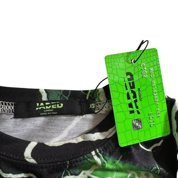 NWT Jaded London Men's Dragon Graphic Short Sleeve T Shirt Black Green Size XS - Picture 6 of 8